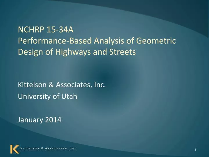 nchrp 15 34a performance based analysis of geometric design of highways and streets