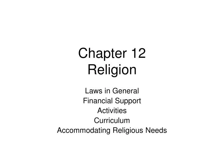 chapter 12 religion