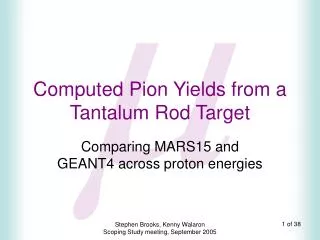 Computed Pion Yields from a Tantalum Rod Target