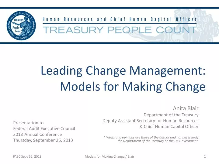leading change management models for making change