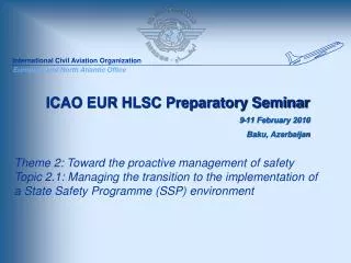 ICAO EUR HLSC Preparatory Seminar