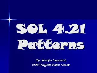 SOL 4.21 Patterns