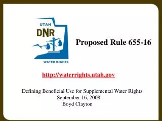 Proposed Rule 655-16