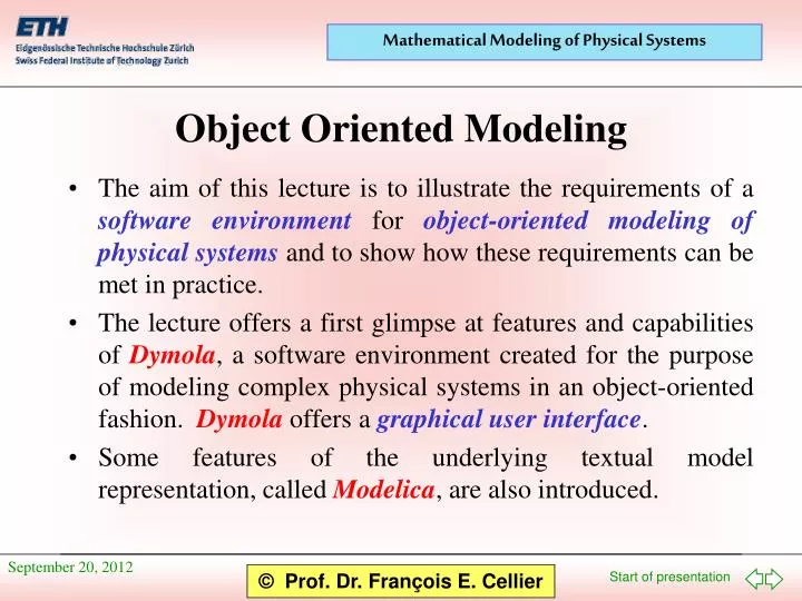 object oriented modeling