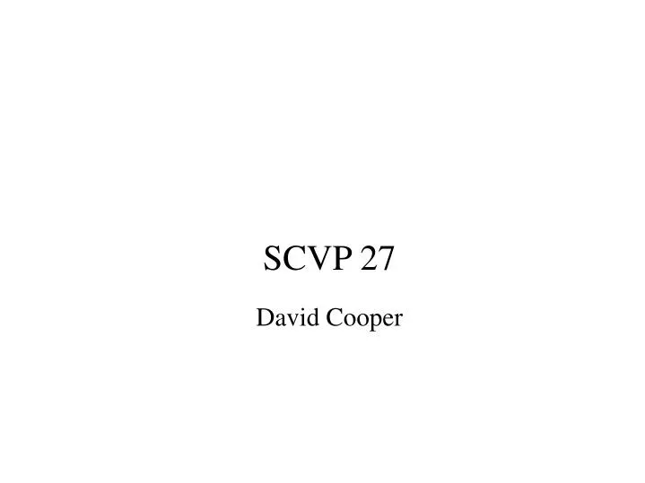 scvp 27 david cooper