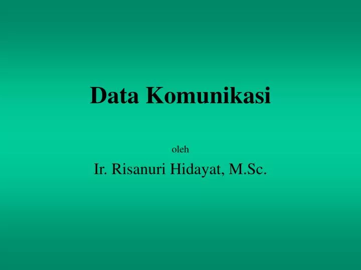 data komunikasi