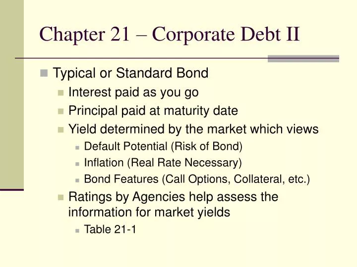 chapter 21 corporate debt ii