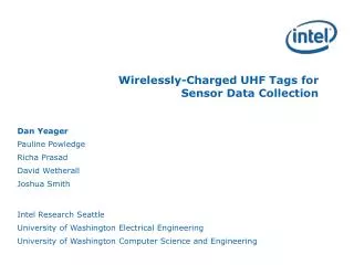 Wirelessly-Charged UHF Tags for Sensor Data Collection