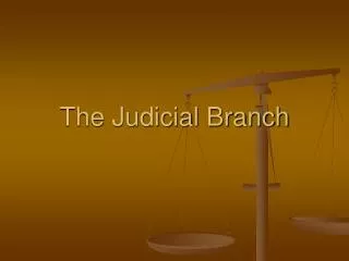 The Judicial Branch