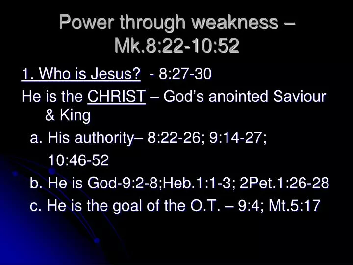 power through weakness mk 8 22 10 52