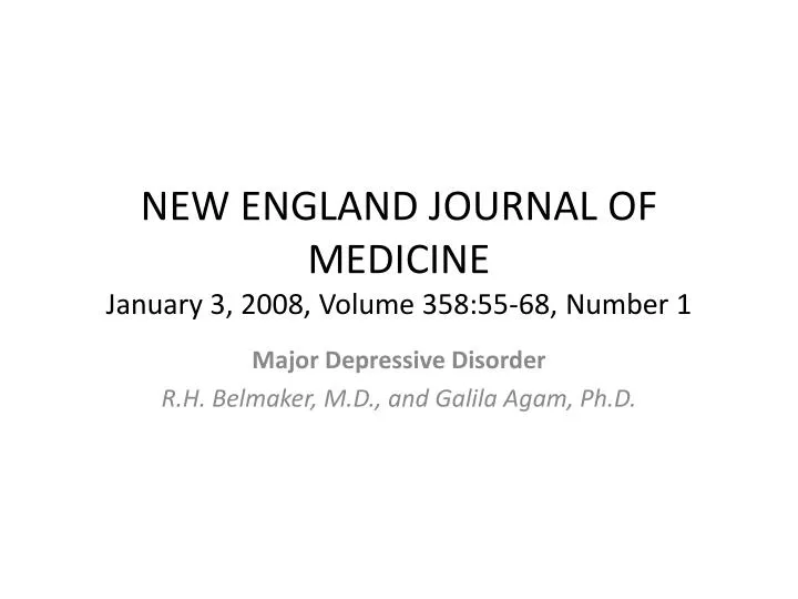 new england journal of medicine january 3 2008 volume 358 55 68 number 1