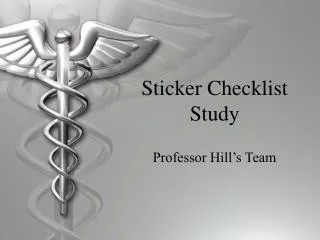 Sticker Checklist Study