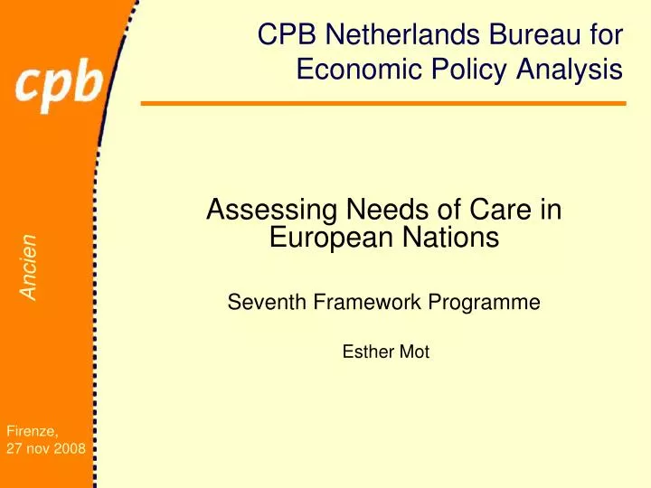 cpb netherlands bureau for economic policy analysis