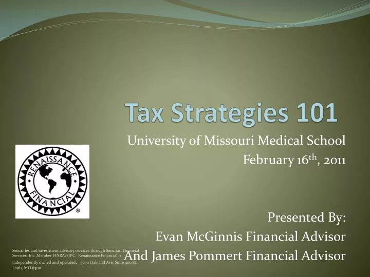 tax strategies 101