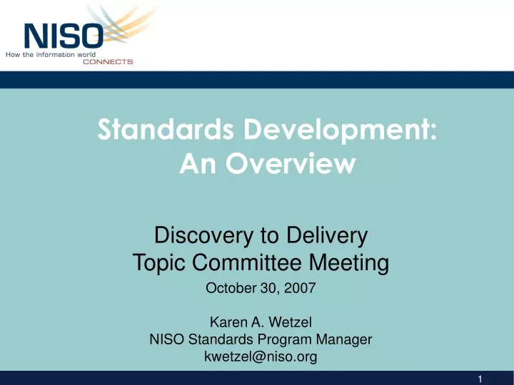 standards development an overview