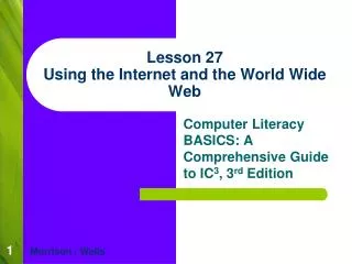 Lesson 27 Using the Internet and the World Wide Web