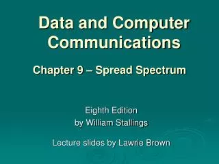 Data and Computer Communications