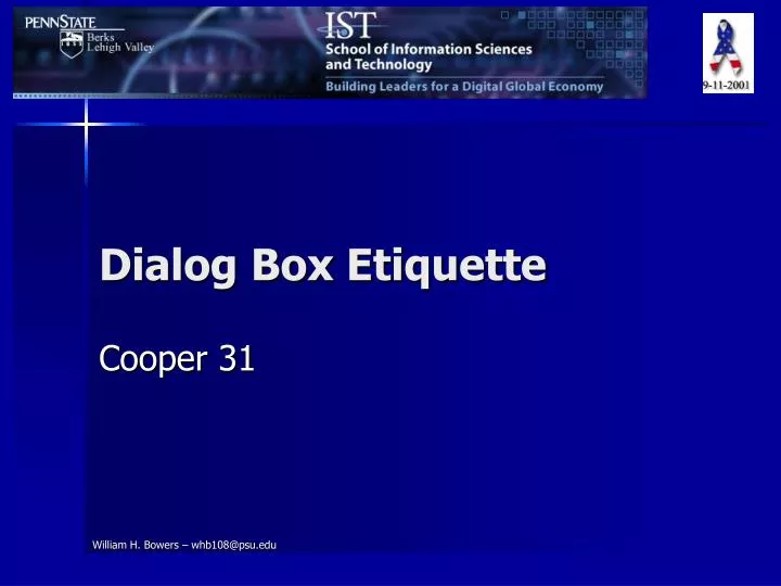 dialog box etiquette
