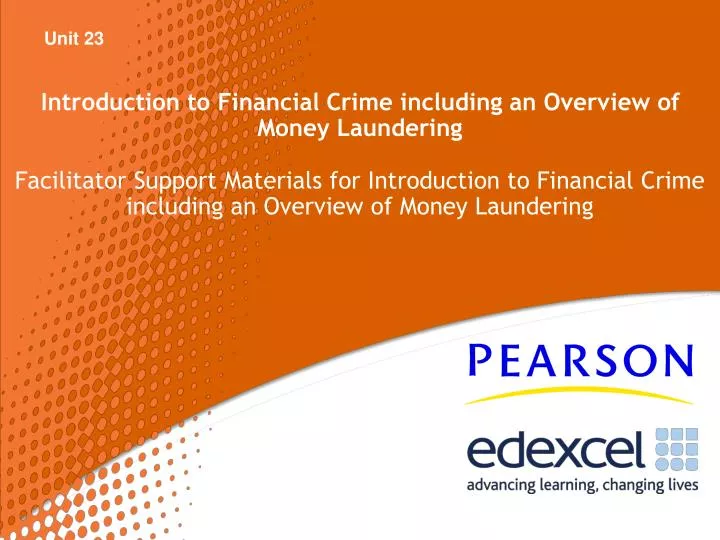 introduction to financial crime including an overview of money laundering