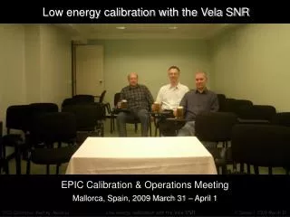 Low energy calibration with the Vela SNR