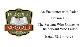 An Encounter with Isaiah