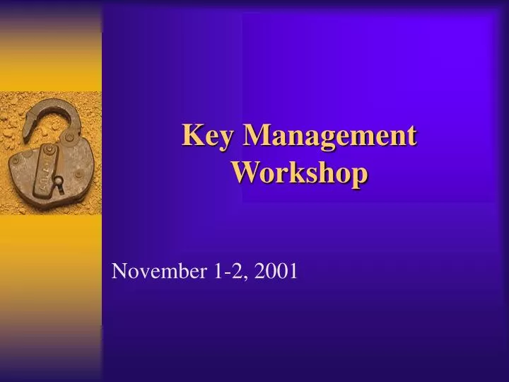 key management workshop