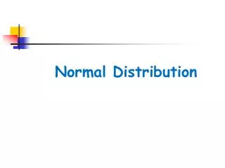 Normal Distribution