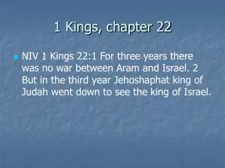 1 Kings, chapter 22