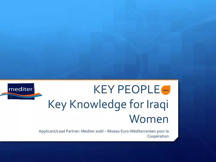 key people key knowledge for iraqi women