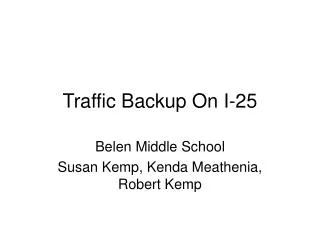 Traffic Backup On I-25