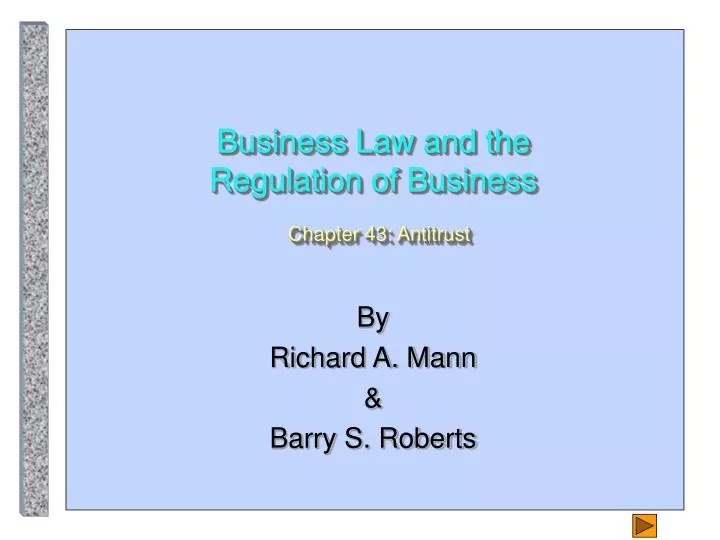 business law and the regulation of business chapter 43 antitrust