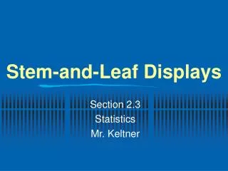 stem and leaf displays