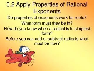 3.2 Apply Properties of Rational Exponents