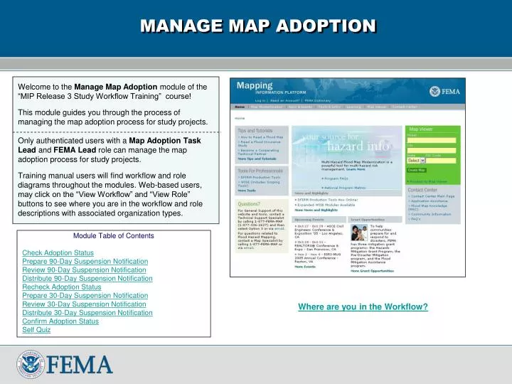manage map adoption