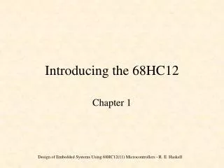 Introducing the 68HC12