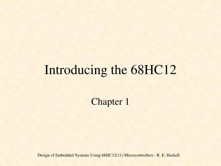 introducing the 68hc12