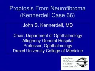 Proptosis From Neurofibroma (Kennerdell Case 66)