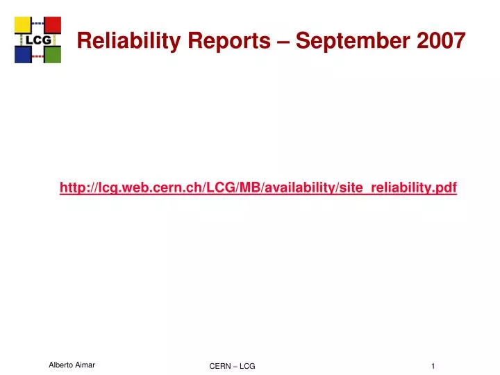 reliability reports september 2007