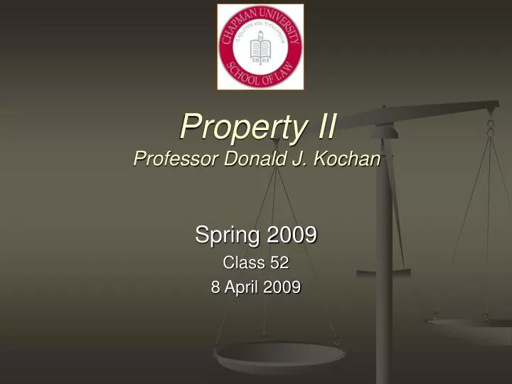 property ii professor donald j kochan