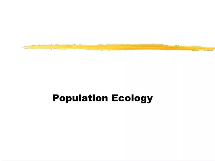 population ecology