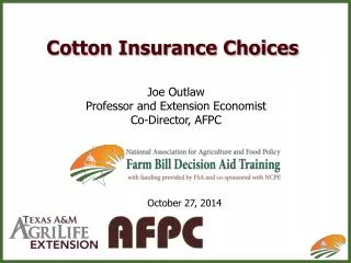 Cotton Insurance Choices