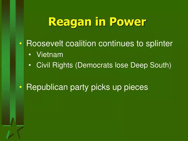 reagan in power