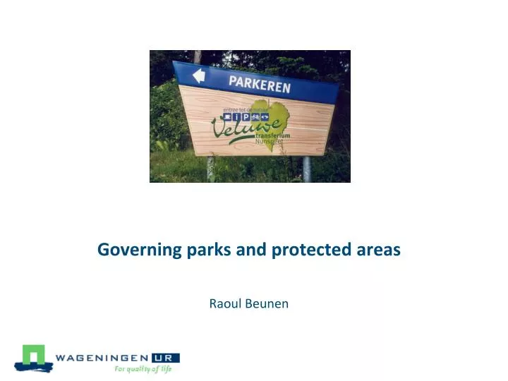 governing parks and protected areas raoul beunen