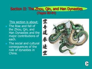 Section II: The Zhou, Qin, and Han Dynasties (Pages 80-84)