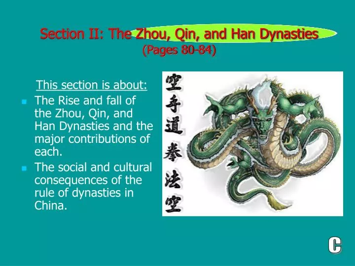 section ii the zhou qin and han dynasties pages 80 84