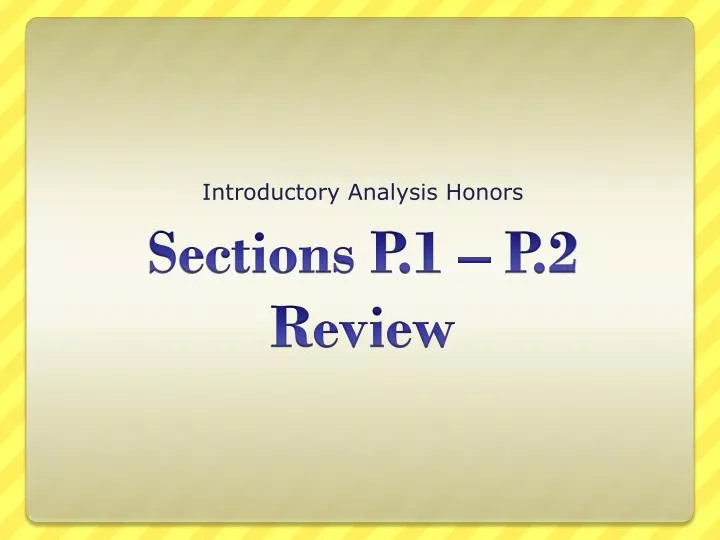 introductory analysis honors