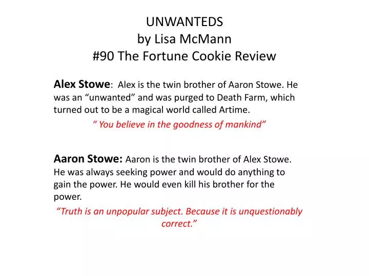 unwanteds by lisa mcmann 90 the fortune cookie review