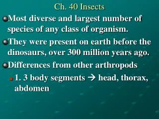 Ch. 40 Insects