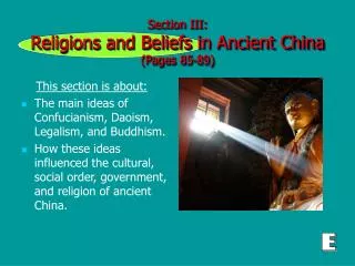Section III: Religions and Beliefs in Ancient China (Pages 85-89)