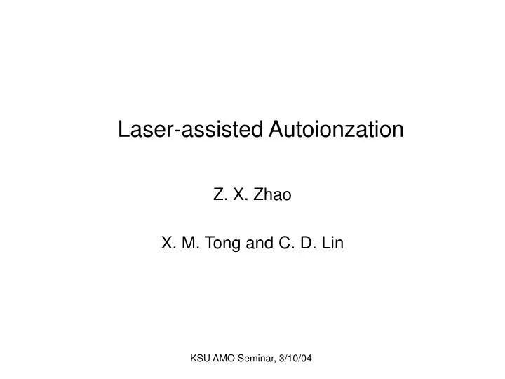 laser assisted autoionzation